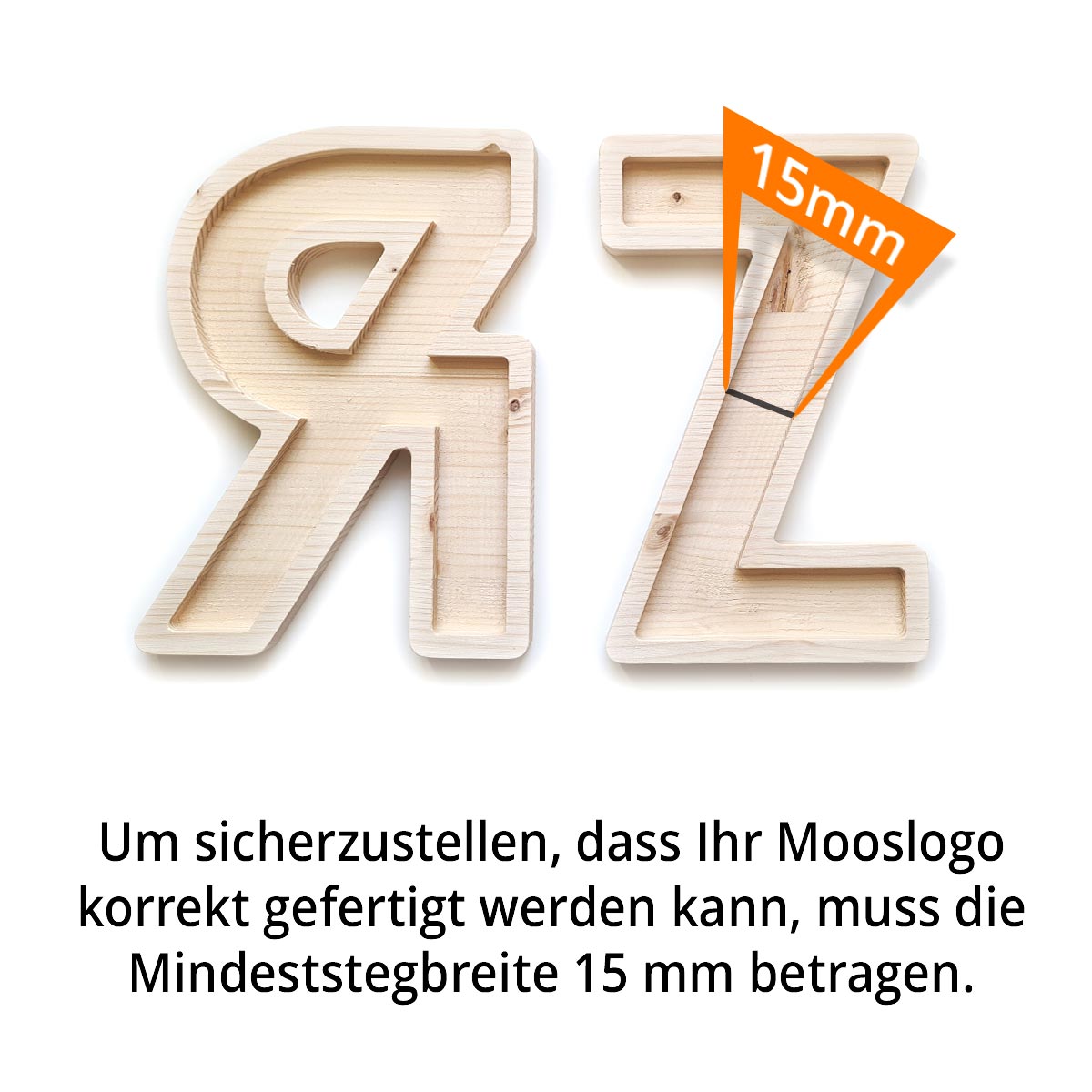 Waldmoos Logos / Schriften - Fichte - mit Rahmen
